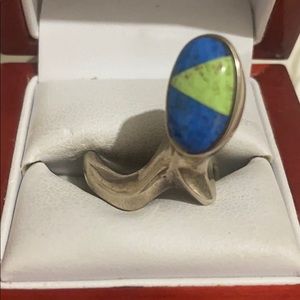 Sterling silver lapis lazuli handmade ring